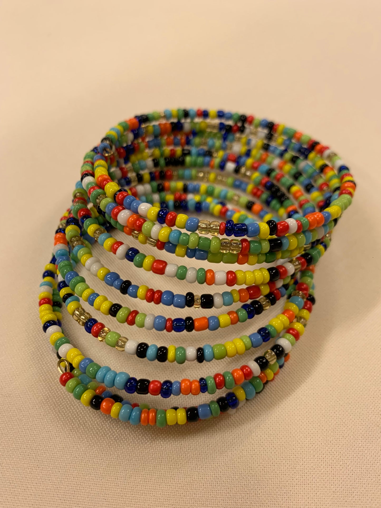 Tanzanian Joy: Vibrant Stretch Bracelet