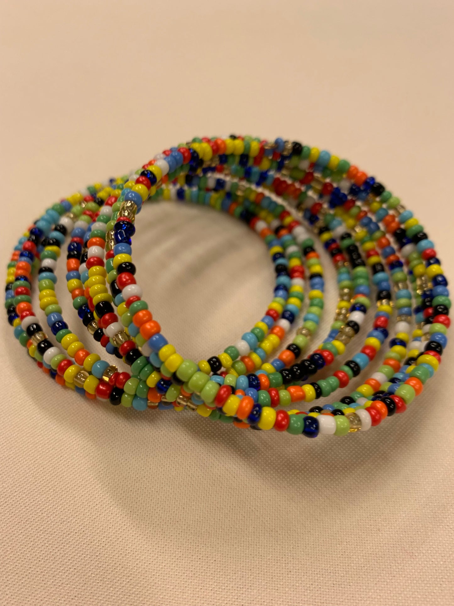 Tanzanian Joy: Vibrant Stretch Bracelet