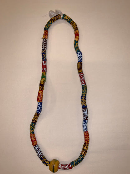 Vibrant Harmony: Tanzanian Cylinder Necklace